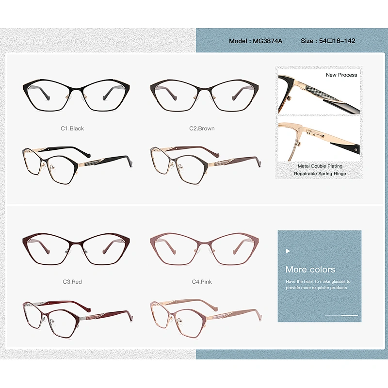 high quality new model custom logo acetate optical frame